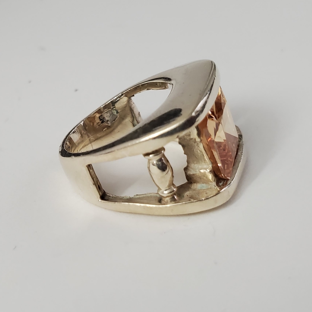 Sterling Silver 925 Morganite Ring - Picture 11 of 11